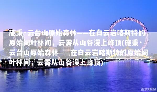 施秉·云台山原始森林——在白云岩喀斯特的原始阔叶林间，云雾从山谷漫上峰顶(施秉·云台山原始森林——在白云岩喀斯特的原始阔叶林间，云雾从山谷漫上峰顶)