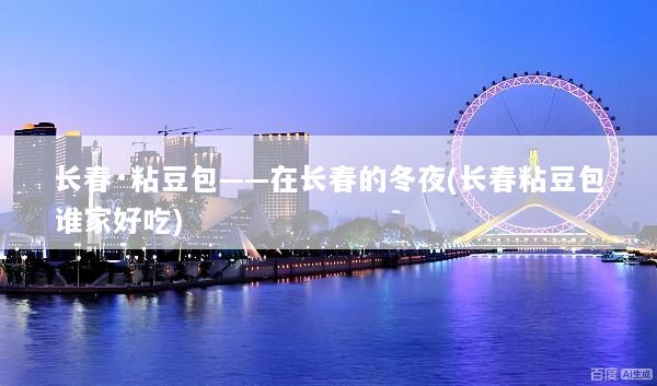 长春·粘豆包——在长春的冬夜(长春粘豆包谁家好吃)